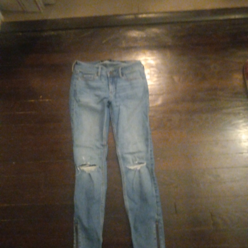 Hollister California Low Rise Crop Super Skinny Clsssic Stretch 25x26 1R